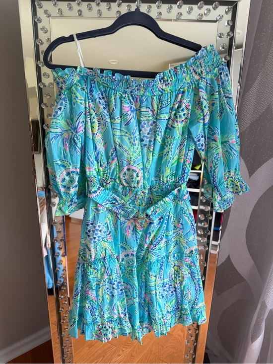 Lilly Pulitzer Dresses & Skirts - Lilly Pulitzer Louisa off-the-shoulder dress 🩵🩵🩵